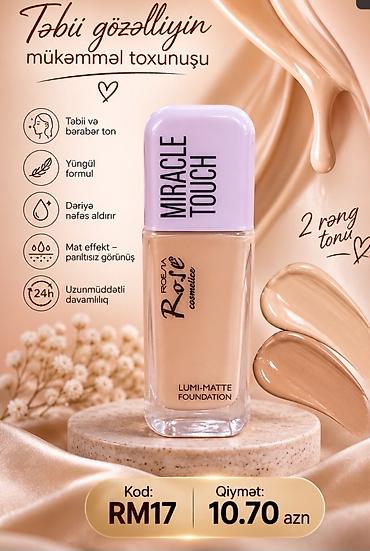 Rovla Rose Cosmetics Miracle Touch – Lumi-Matte Foundation lalafo.az -da Rovla Rose Cosmetics Miracle Touch – Lumi-Matte Foundation