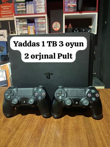 Oyun diskləri və kartricləri: Ps 4 Slim ideal Vezyetde Yaddas 1 TB Sıstem 12.50 Yaddasında 3 oyun
