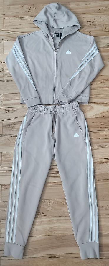 Komplet trenerke: Adidas komplet trenerka za devojcice (gornji deo + donji deo), bež — 4