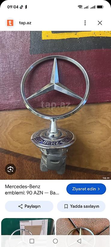 audi kupe: Məhsul: Mercedes‑Benz kapot emblemi (uclarla ulduz loqo) Təsvir: - — 2