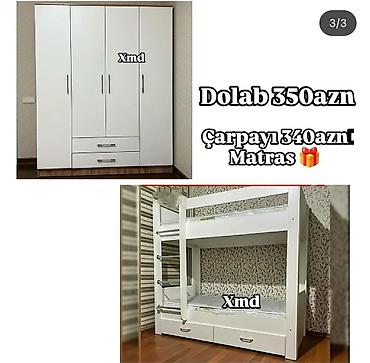 uşaq kravati: Mebel dəsti – şkaflar və iki mərtəbəli çarpayılar - Dolablar: - 4 — 2
