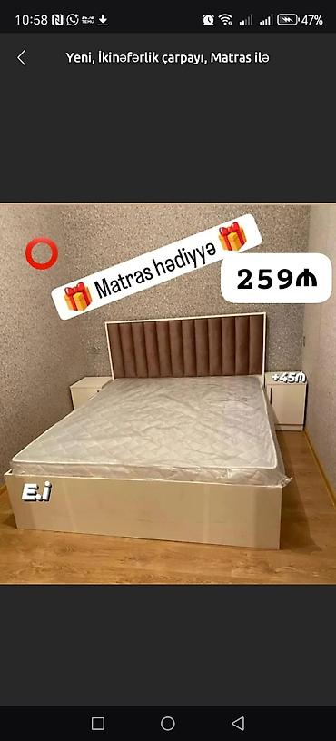 taxt tumba: İkinəfərlik çarpayı – matrassız və ya matras hədiyyəli variantlarla - — 5