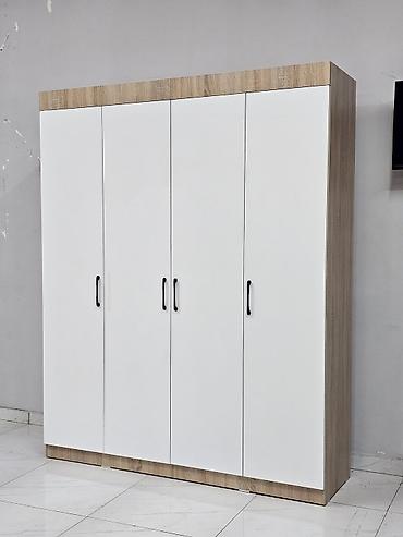 Dolablar: Yeni, 4 qapılı, Ağ, Açılan, Düz dolab — 3
