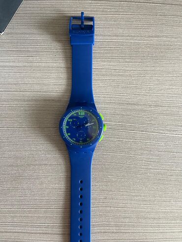 ремешки для apple watch бишкек: SWATCH Blue Green Swiss Made Water Resistant 4 Jewels Wrist Watch