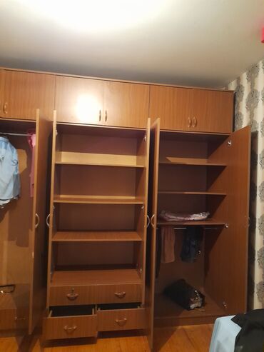 paltar şkaf: Açılan, 6 qapı Düz dolab, Qarderob, paltar dolabı