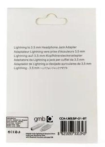 Kablovi za telefone: Lightning na 3,5 mm adapter za slušalice (gmb) Opis: - Adapter sa — 17