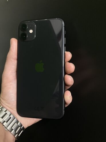 Apple iPhone: IPhone 11, 64 GB, Qara, Zəmanət, Simsiz şarj, Face ID