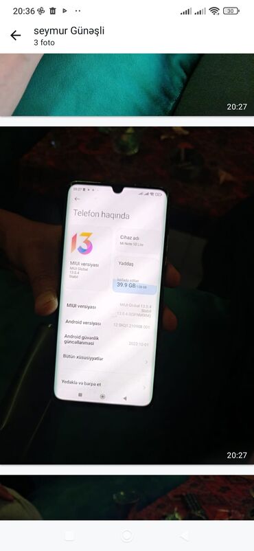 samsung note 10 ekran: Xiaomi Mi Note 10 Lite, 128 GB, rəng - Qara