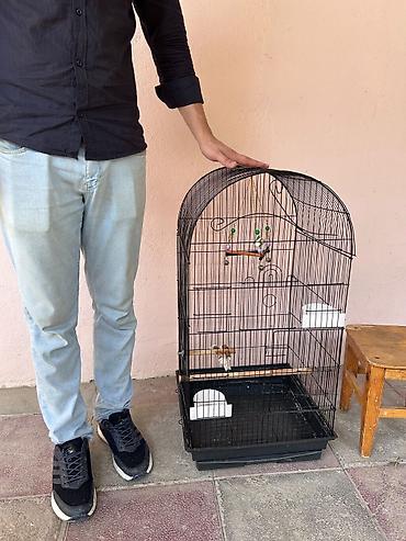 qus xana: Böyük ölçülü quş qəfəsi - Material: dayanıqlı metal tor və plastik — 4