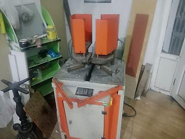 PVC dəzgahları: PVC/alüminium profillər üçün iki başlı künc qaynaq aparatı - — 2