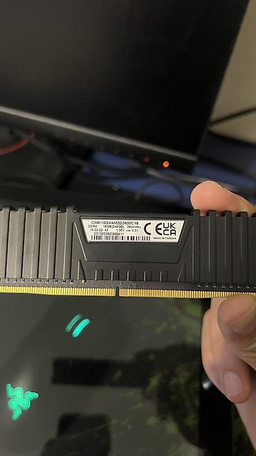 Комплектующие для ПК: Оперативная память (RAM) для ПК Corsair, 16 ГБ, 3600 МГц, DDR4, Для ПК, Б/у — 2