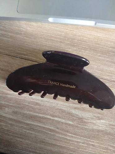 волосы на заколка: Заколка‑краб для волос “FRANCE Handmade”. - Материал: прочный — 1