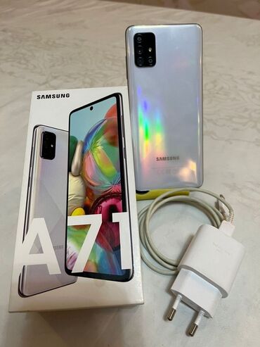 samsung galaxy a71 qiymeti: Samsung Galaxy A71 5G, 128 GB, rəng - Ağ, İki sim kartlı, Face ID, Sensor