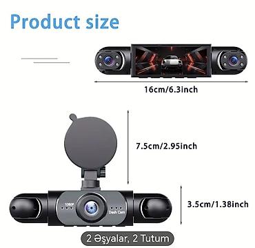 блендер 3 в 1: BCUOZ 1080P Avtomobil DVR (Dashcam) - Ön + Arxa + Sol + Sağ — 5