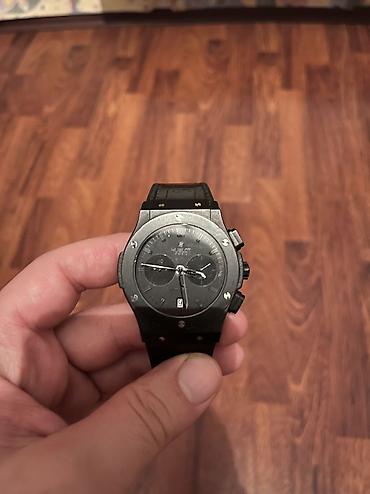 active 2: Hublot (Geneve) kişi qol saatı – qara rəngdə, kronoqraf funksiyalı — 3