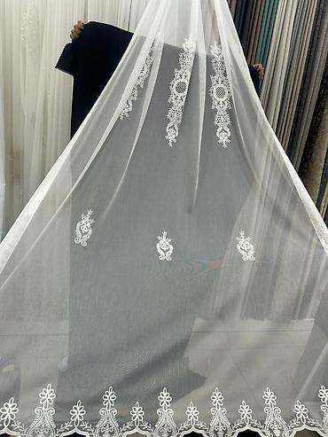 Тюли: Воздушные тюлевые шторы с вышивкой - Полупрозрачная тюль благородного — 3