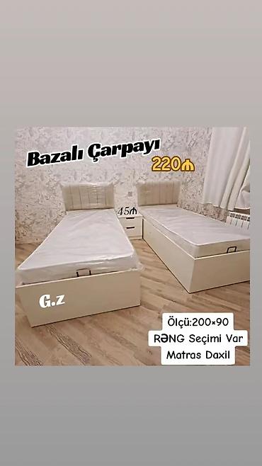 dosekler: Bazalı çarpayı – 220₼ - Ölçü: 200×90 sm - Bazalı konstruksiya: asan — 1