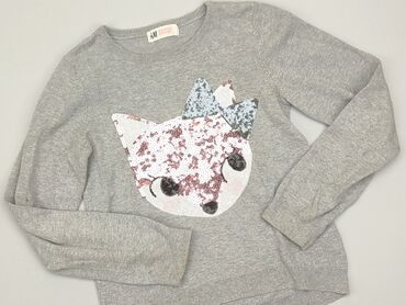 sweterek z bufiastymi rękawami: Sweater, H&M, 8 years, 122-128 cm, condition - Fair