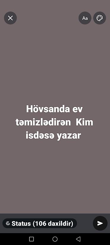 bag evlerinde is: Təmizlik | Evlər | Gündəlik təmizlik — 1