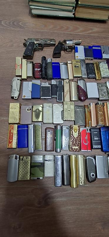 lighter: Kolleksiya üçün müxtəlif metal alışqanlar 101 ədəddir. cəm halda — 2