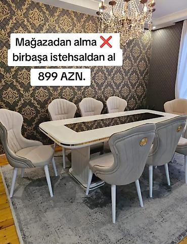 mdf panel: Qonaq otağı üçün, Yeni, Açılmayan, 6 stul — 1