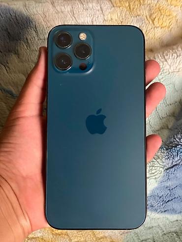 IPhone 12 Pro Max, Б/у, 128 ГБ, Pacific Blue, 77 %