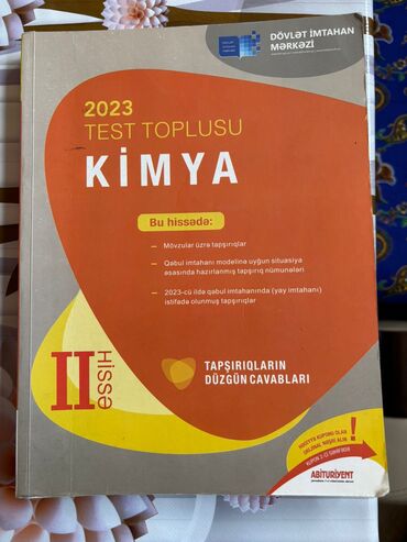 биология 9 класс e derslik: Kimya Testlər 11-ci sinif, 2-ci hissə, 2023 il