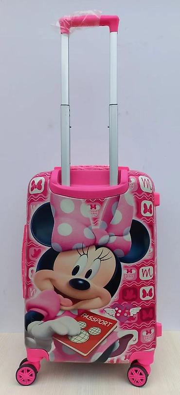 Rančevi, torbe i koferi: Dečji kofer na točkiće – Minnie Mouse motiv - Dimenzije: kabinski — 9