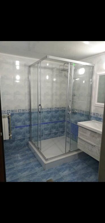 Duş kabinaları, arakəsmələr: Yeni Üstü açıq kabina, Künc üçün, Pulsuz çatdırılma — 12