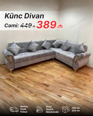 Divanlar: Künc divan, Yeni, Açılan, Bazalı, Vеlur parça, Şəhərdaxili pulsuz çatdırılma — 7