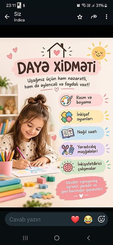 usaq ad gunu tedbirleri: Daya xidməti – uşağınız üçün həm nəzarətli, həm də əyləncəli və — 1