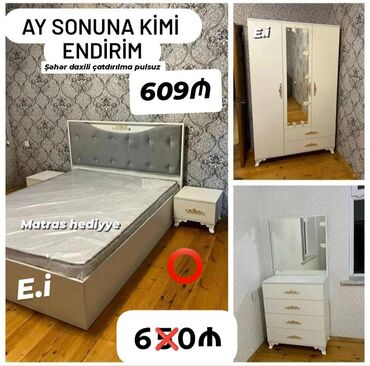 tek neferlik krovat: *Yataq dəsti / Yataq otağı mebeli 609 AZN 💥* ✔️Rəng seçimi var