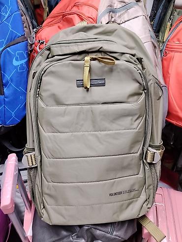 dlivery bag: Городской рюкзак VOLUNTEER, цвет хаки. - Вместительное основное — 1