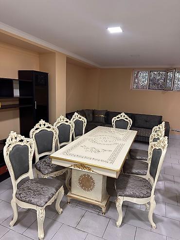 Klassik üslubda yemək otağı dəsti - Tərkib: 1 böyük düzbucaqlı masa +