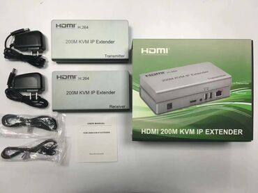 🔌 HDMI 200M KVM IP Extender Uzaq məsafədən (200 metrə qədər) HDMI
