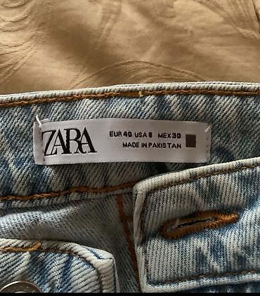 Женская одежда: Джинсы, Zara, M, цвет - Голубой — 2