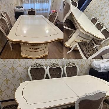 metbex divan desti: Acilan masa desti. 850azn. 6 stulla. Üzeri masin boyası. Türk — 1