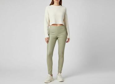 mohito legginsy: Sinsay, Legginsy Ze skóry ekologicznej damskie, rozmiar M