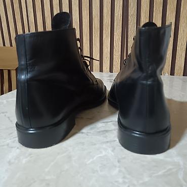 skechers lakovane patike: Muške kožne čizme – klasičan crni model, br. 9 (EU 43) - Materijal — 4