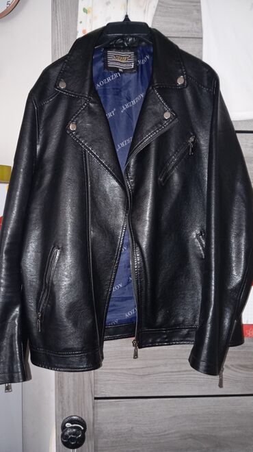 кожаный куртки мужские: Куртка цвет - Черный