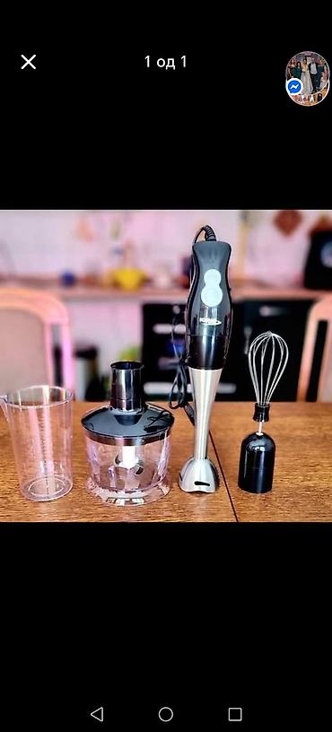 podmetaci ispod peci: Ručni blender set 3-u-1 - Snažan štapni blender sa metalnom nogom i — 1