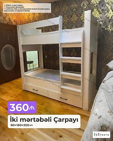İki mərtəbəli çarpayı – 90×180×200 sm - Kompakt və funksional dizayn lalafo.az -da İki mərtəbəli çarpayı – 90×180×200 sm - Kompakt və funksional dizayn