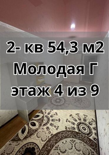 снять квартиру в кара балта: 2 комнаты, 54 м², Индивидуалка, 4 этаж, Евроремонт