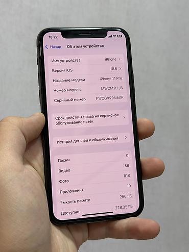 lalafo iphone: IPhone 11 Pro, Б/у, 256 ГБ, Защитное стекло, Чехол, 76 % — 2