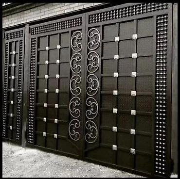 Распашные ворота: Кованые и металлические ворота и калитки - Виды: распашные ворота с — 1