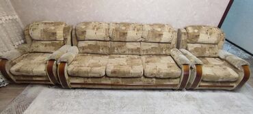 мебель б у кара балта: Модульный диван, цвет - Бежевый, Б/у