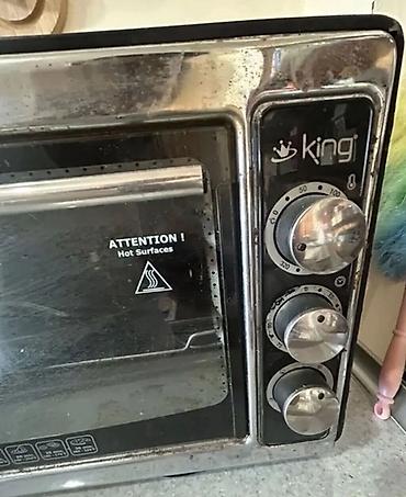 midea: King mini‑soba (elektrik tost/konveksiya tipli) Xüsusiyyətlər: - Ön — 4