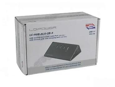 Druga oprema za računare i laptopove: USB 3.0 hub LC-Power LC-HUB-ALU-2B-4 - 4 USB 3.0 porta za brzo — 4