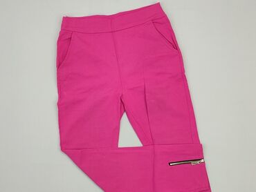 różowe bluzki damskie: Material trousers, S (EU 36), condition - Good
