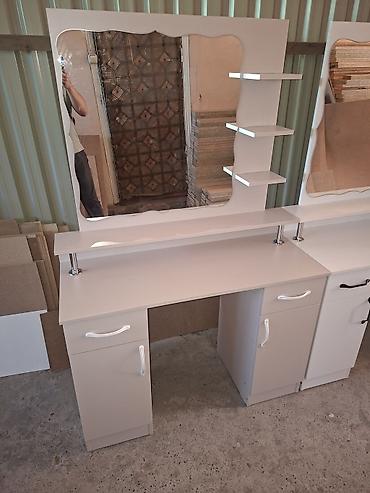 table study: Туалетный столик, Новый, С зеркалом, цвет - Серый, ЛДСП — 6